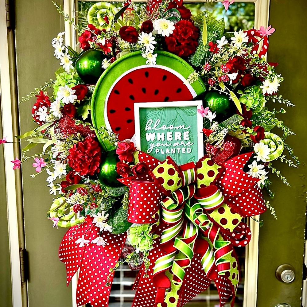 Festive Watermelon Handmade Wreath